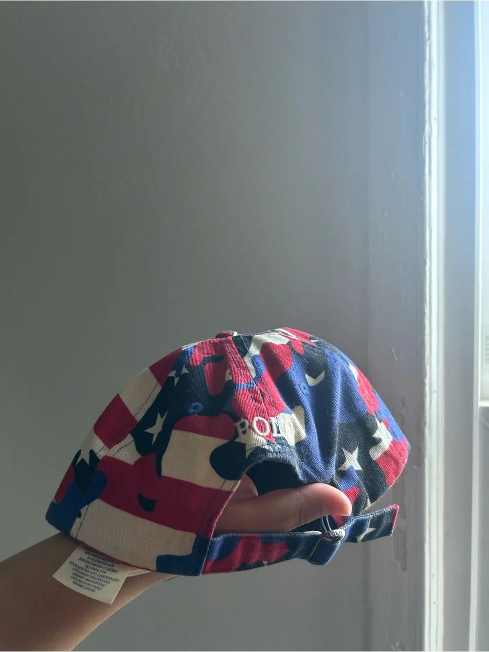 Polo by Ralph Lauren Red, Blue & White Camo Baseball Cap